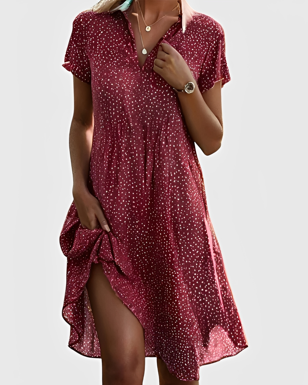 Vivella - Elegantes Midikleid mit V-Ausschnitt