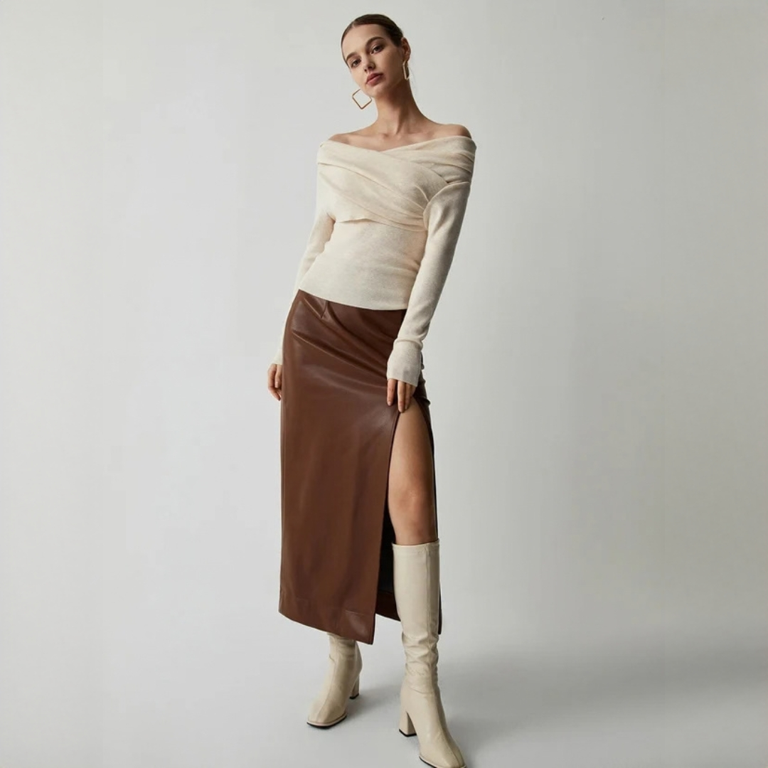 Yasmin - Elegantes schulterfreies Oberteil