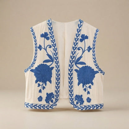 Mahya - Retro-Weste mit Blumendesign