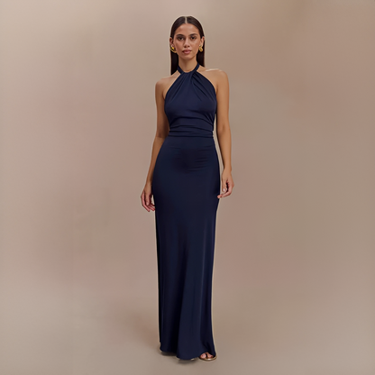 Jianna - Elegantes Neckholder-Maxikleid