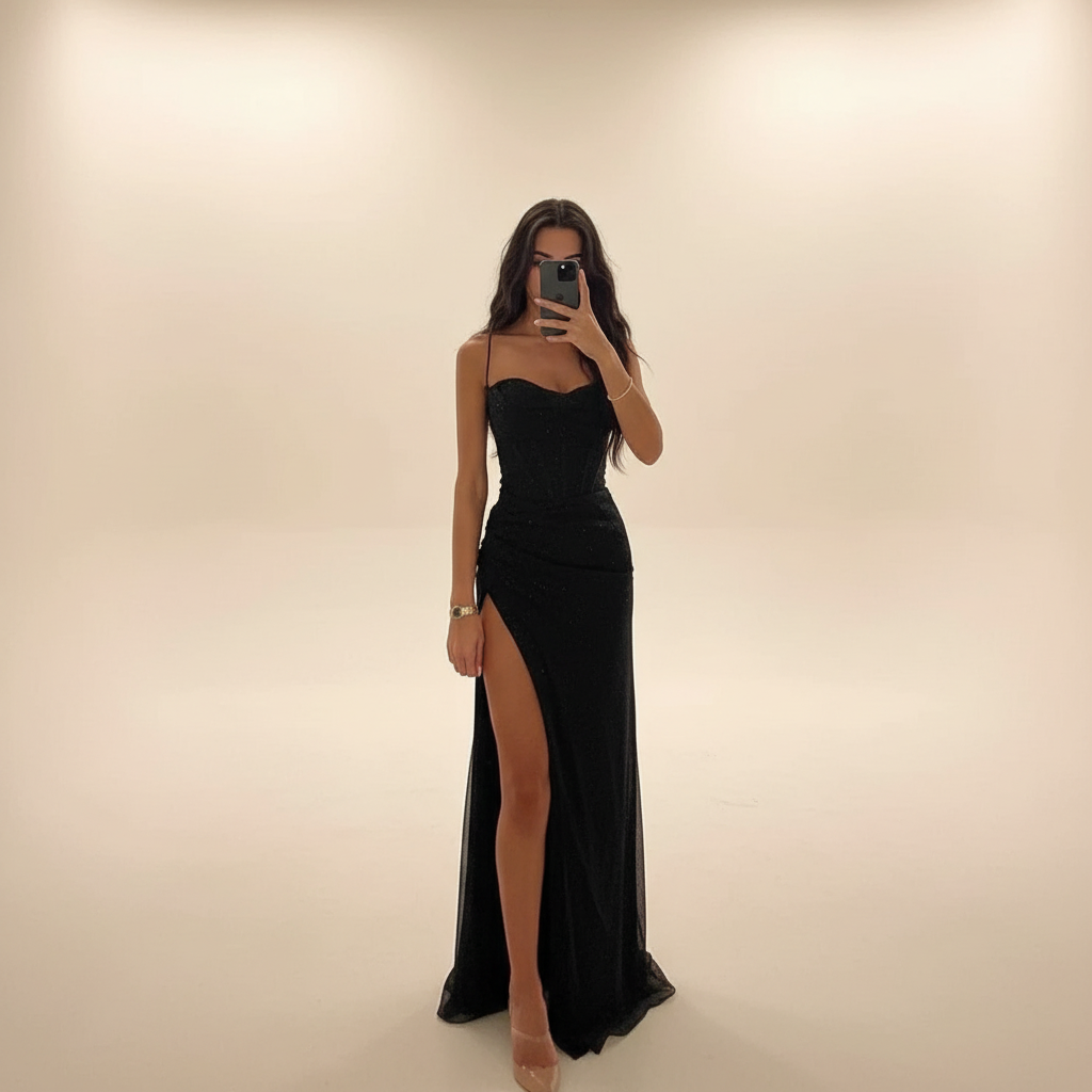 Monique - Modisches Schlitz-Maxikleid