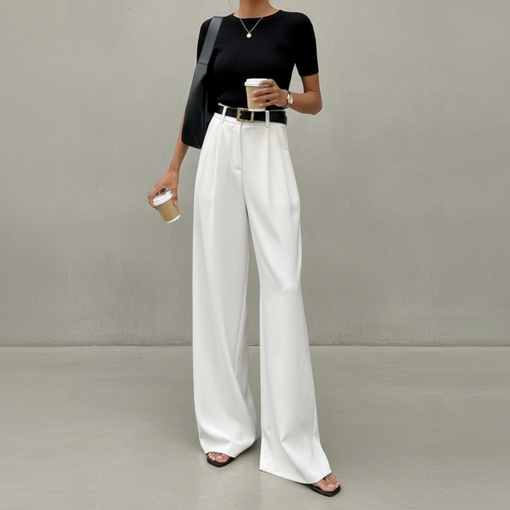 Marlene - Elegante Hose mit weitem Bein