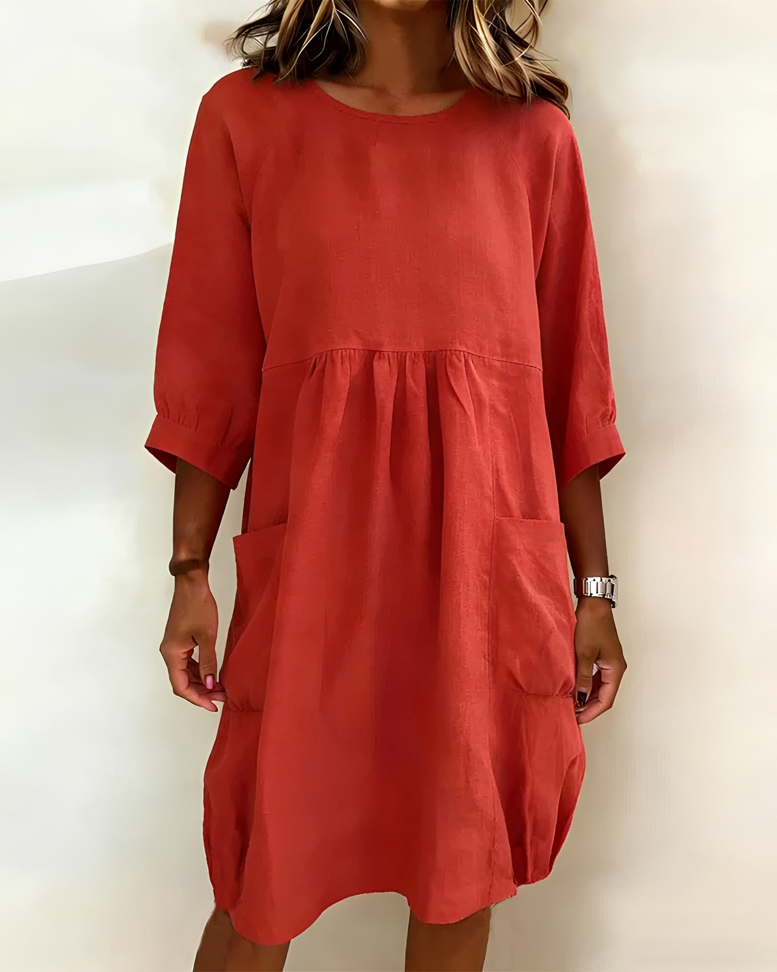 Shadia - Bequemes und Entspanntes Midikleid