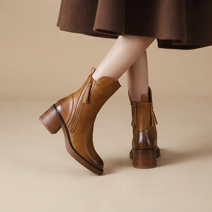 Jadonna - Elegante Stiefeletten mit Absatz und Reißverschluss