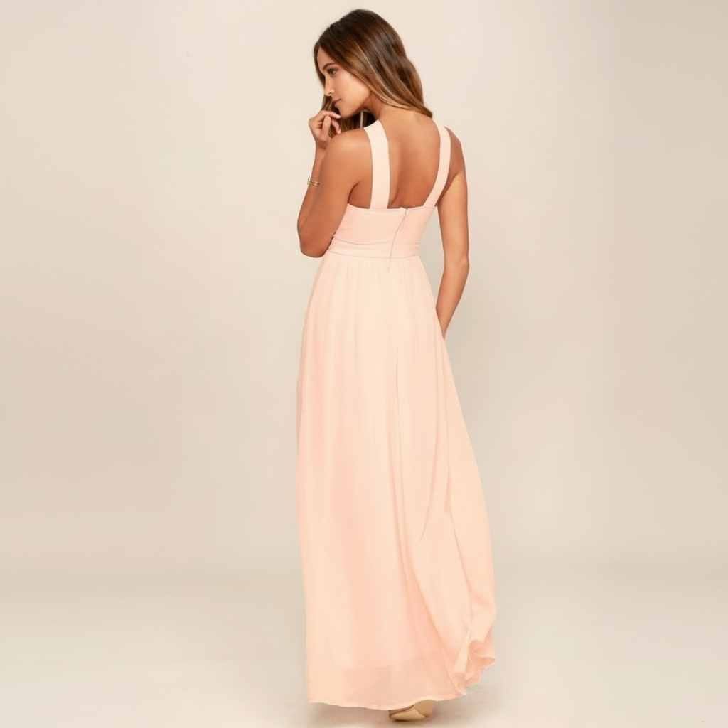 Suzanne - Stilvolles Kreuzhals-Maxikleid