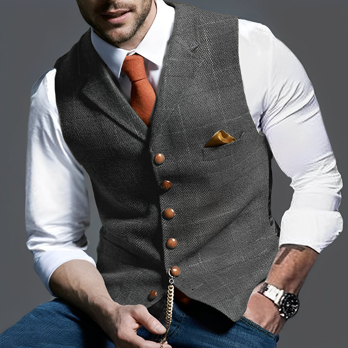 Jasper – Vintage-Weste für Männer