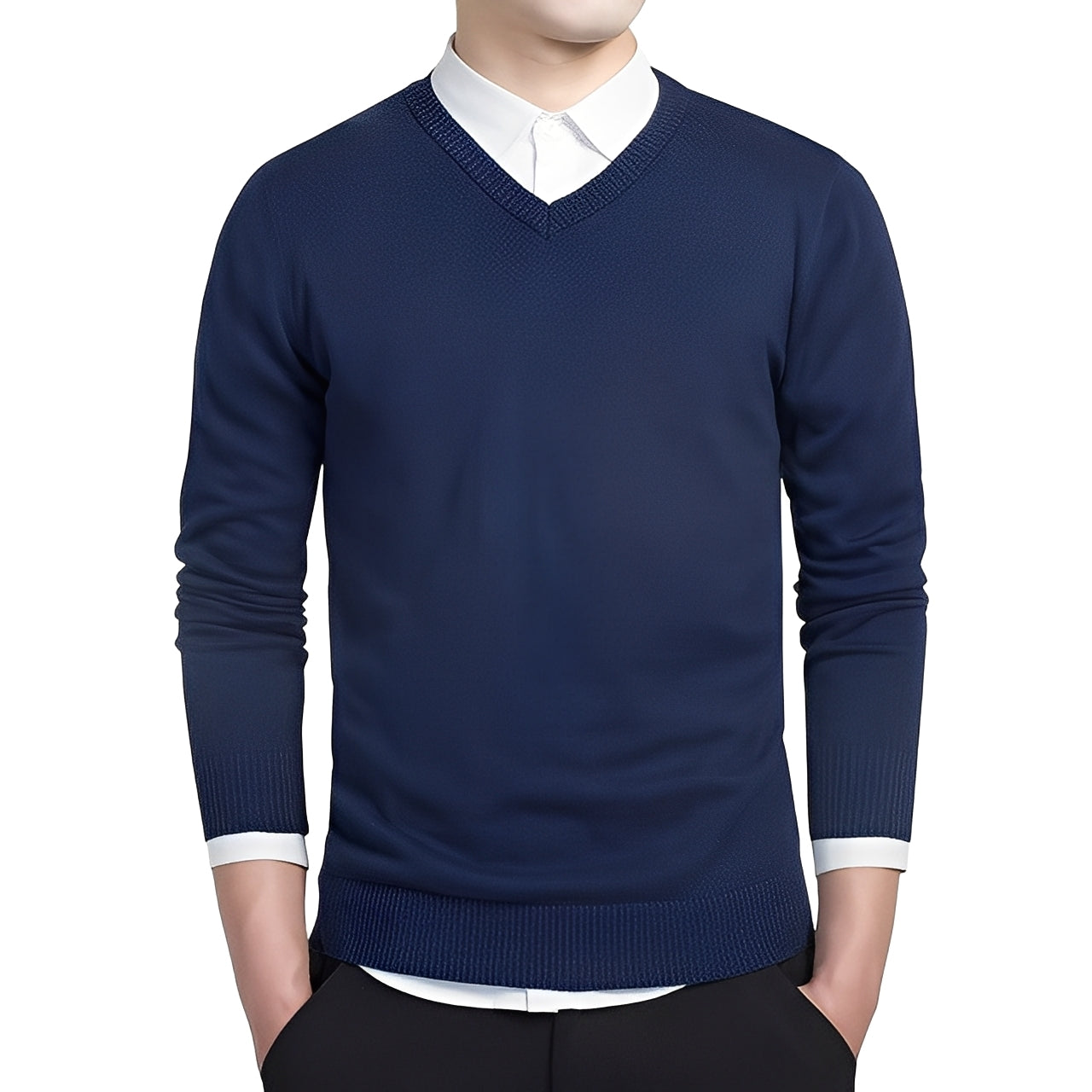 Tom - Komfortabler Herrenpullover mit V-Ausschnitt