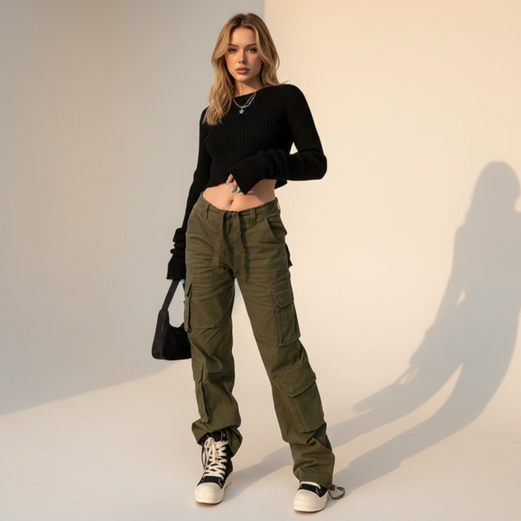 Kamley - Stilvolle Loose-Fit-Cargohose