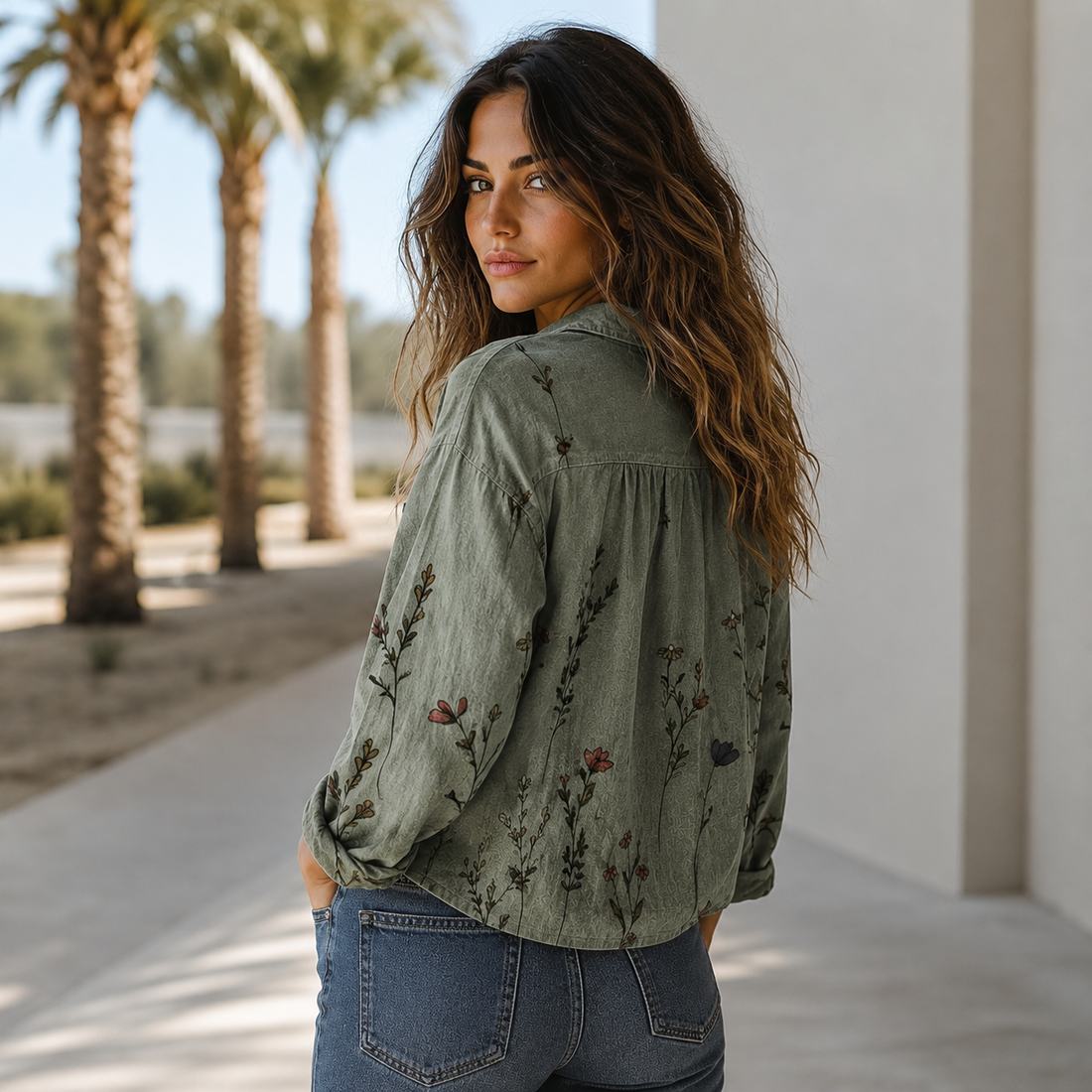 Rhoslyn - Retro Leichte Bluse