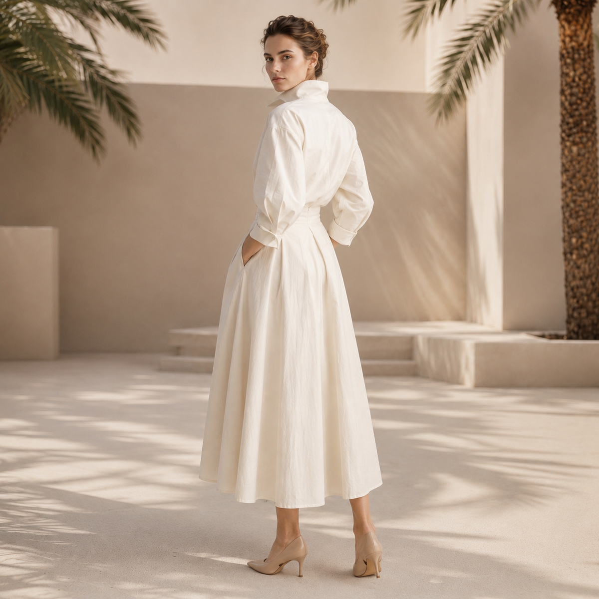 Laverne - Schickes, locker geschnittenes Midikleid