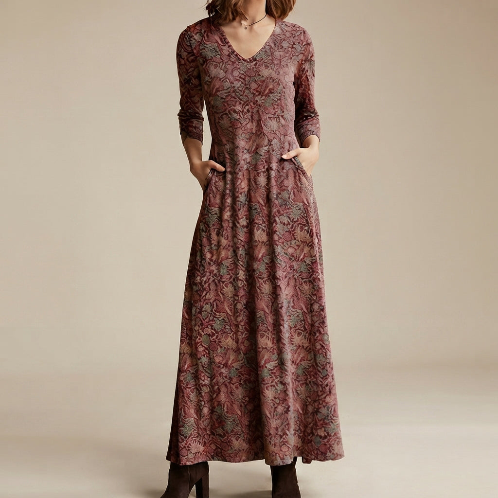 Adeline - Kleid im Vintage-Stil mit langen Ärmeln