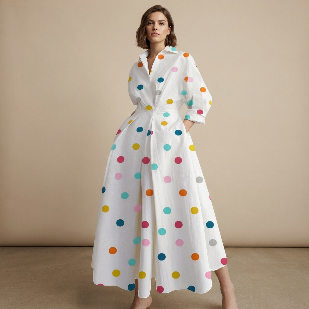 Laverne - Schickes, locker geschnittenes Midikleid