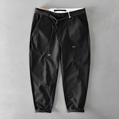 Jeoffrey - Bequeme Hose mit weitem Schnitt und Gürtel