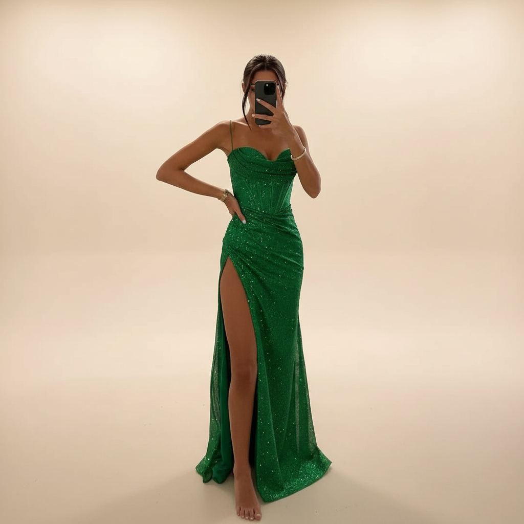 Monique - Modisches Schlitz-Maxikleid
