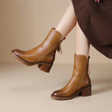 Jadonna - Elegante Stiefeletten mit Absatz und Reißverschluss