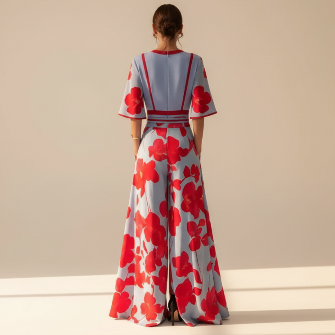Gianna - Stilvolles V-Ausschnitt Maxikleid
