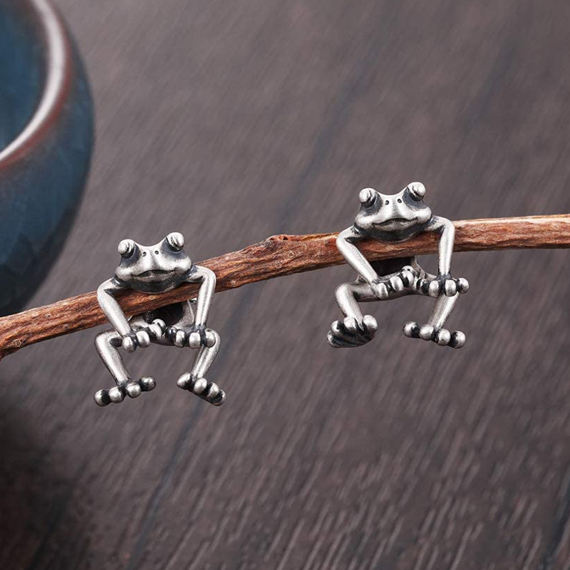Hübscher Schwimmender Frosch - Mini Frosch Ohrringe