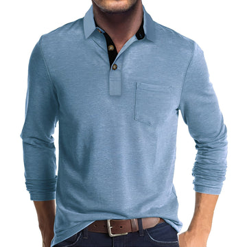 Marty - Komfortables Langarm-Poloshirt für Herren