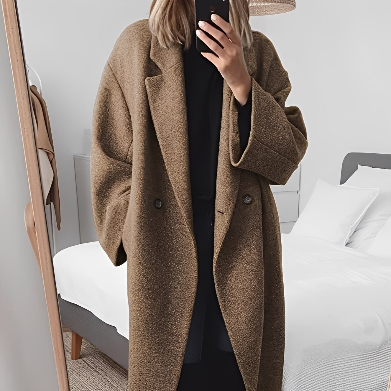 Carolane - Damen Oversize-Wollmantel
