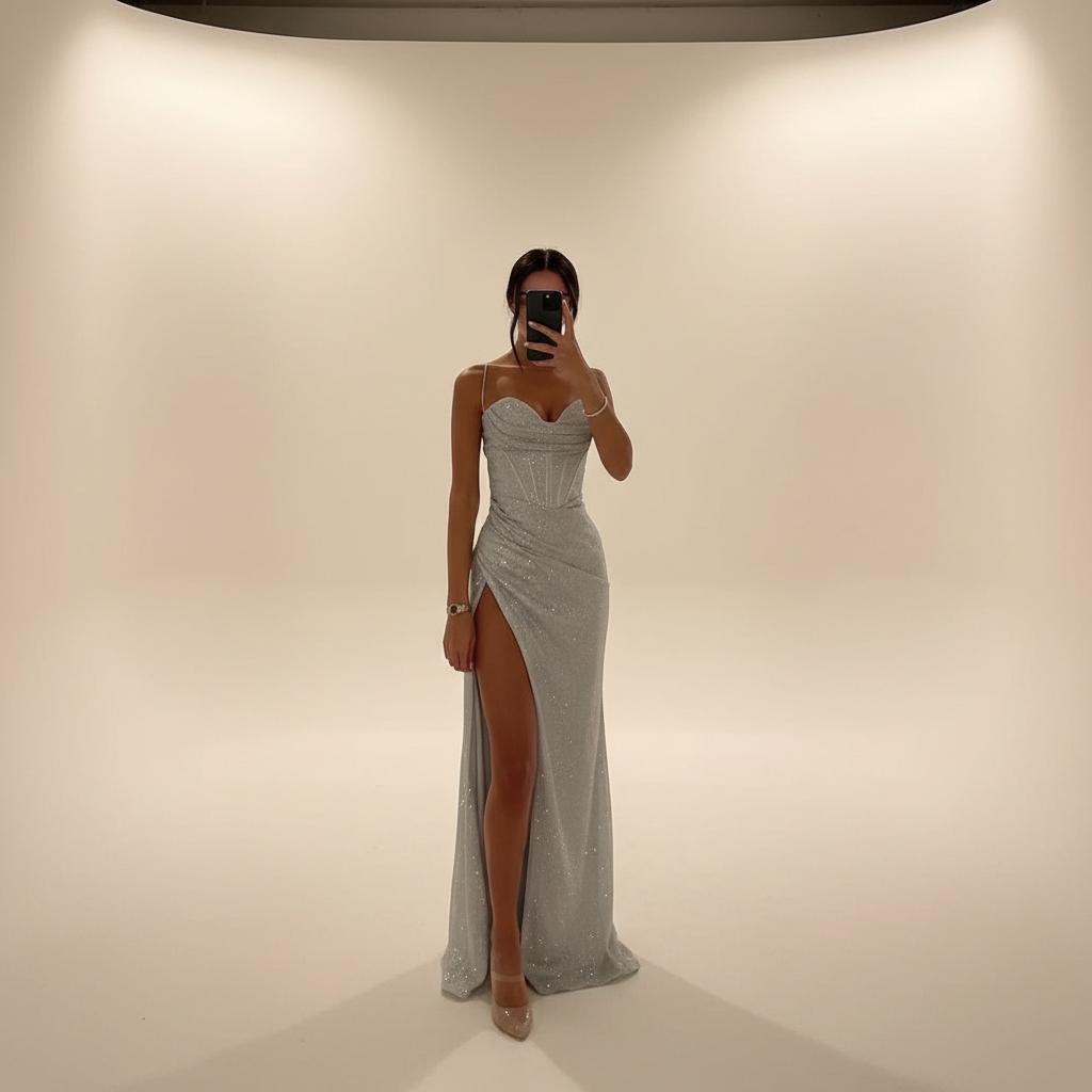 Monique - Modisches Schlitz-Maxikleid