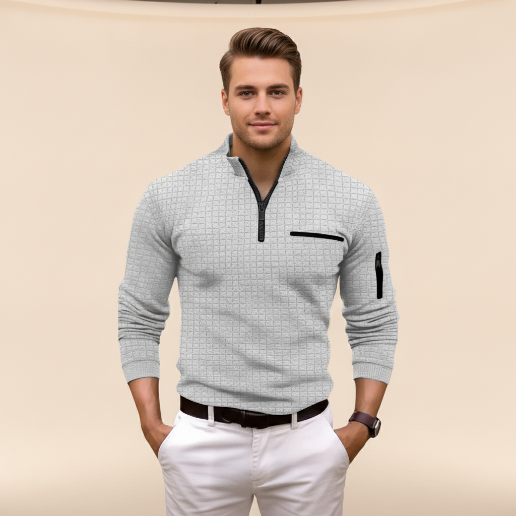 Andrey - Stilvolles Halb-Reißverschluss-Shirt