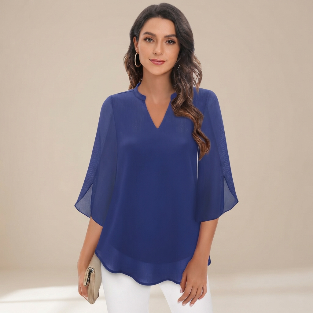 Arsine - Schicke, locker geschnittene Bluse mit V-Ausschnitt