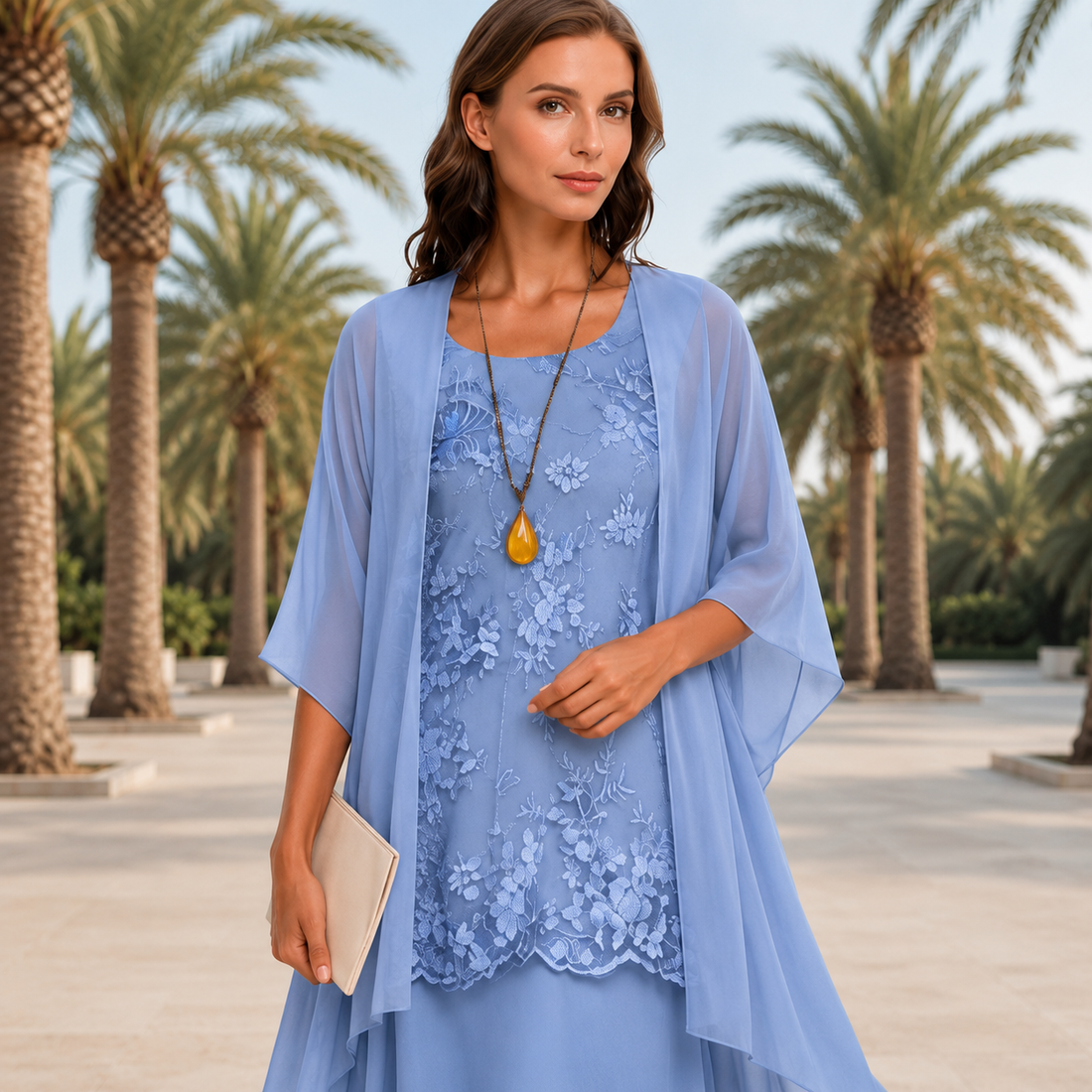 Krystal - Stilvolles zweiteiliges Midikleid