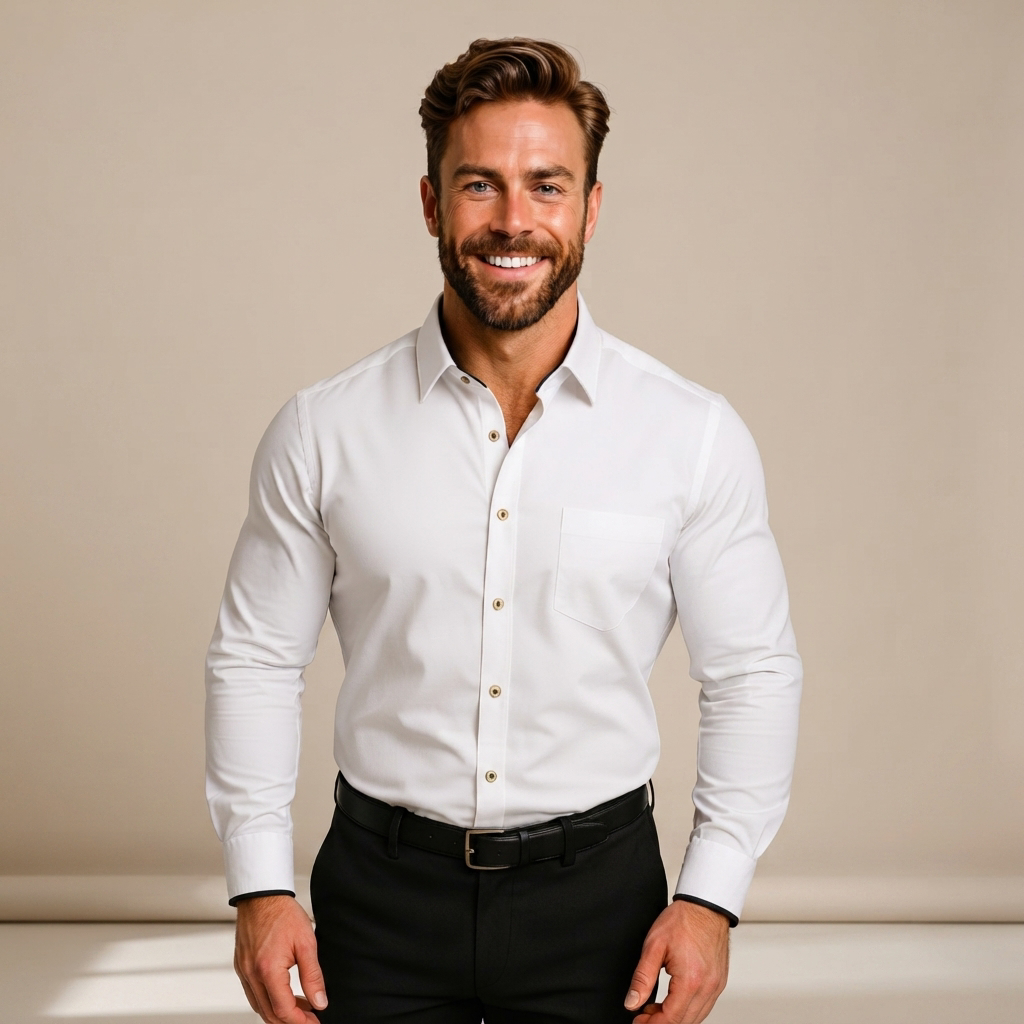 Giovanni - Flexibles Langarm-Poloshirt