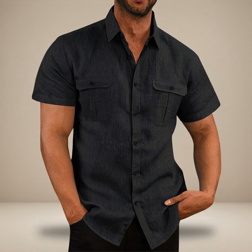 Lewys - Komfortables Button-Down-Poloshirt