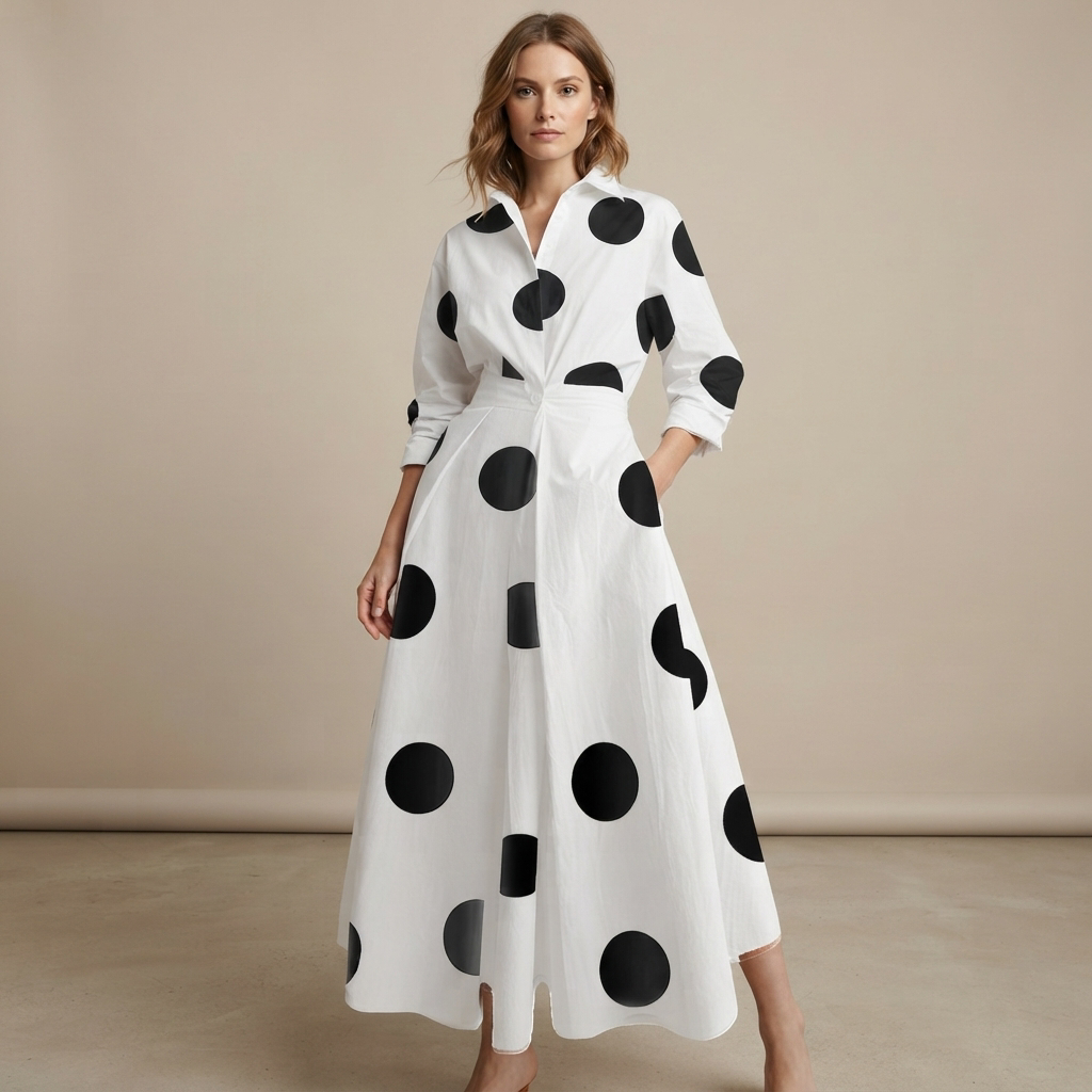 Laverne - Schickes, locker geschnittenes Midikleid