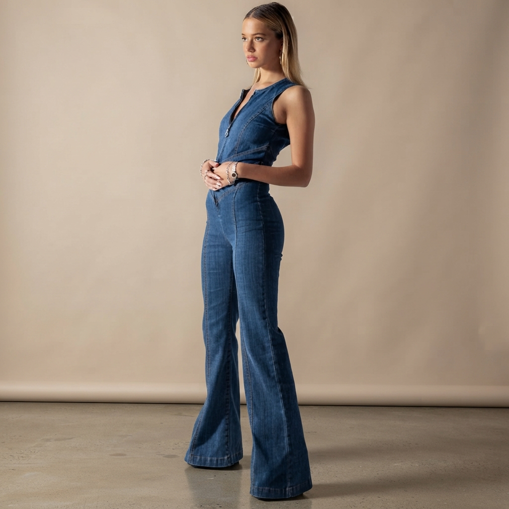 Rebecca - Vintage-Overall mit Zipper
