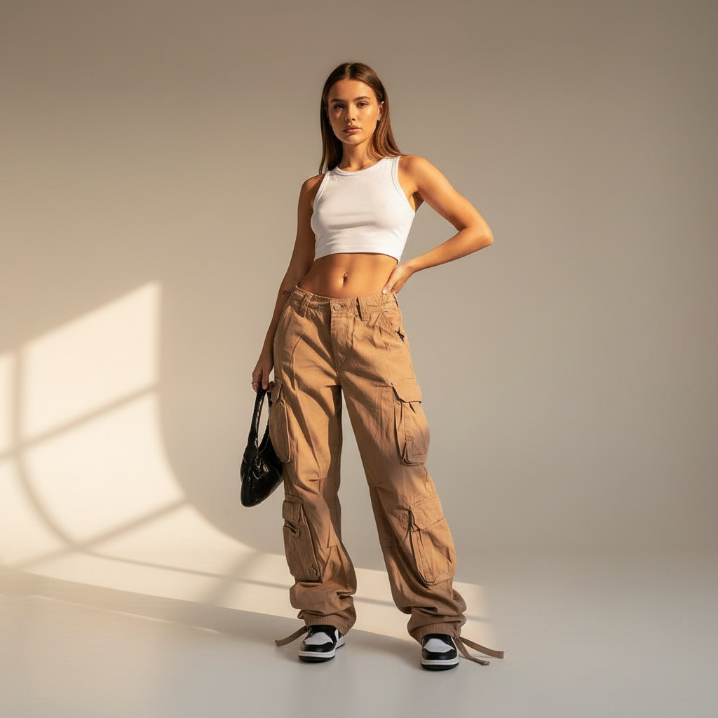 Kamley - Stilvolle Loose-Fit-Cargohose