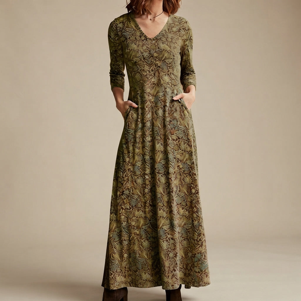 Adeline - Kleid im Vintage-Stil mit langen Ärmeln