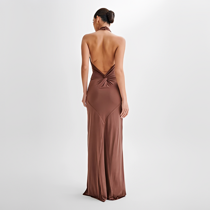 Jianna - Elegantes Neckholder-Maxikleid