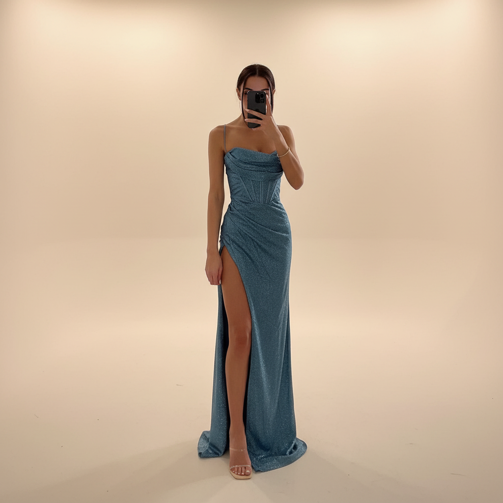 Monique - Modisches Schlitz-Maxikleid