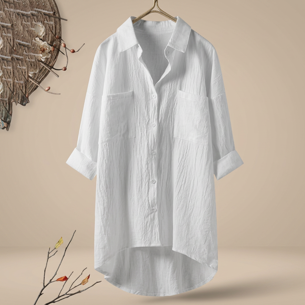 Jacient - Weit geschnittenes Button-Down-Hemd