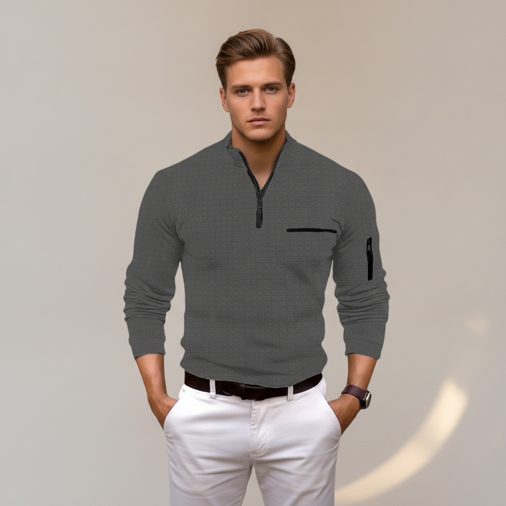 Andrey - Stilvolles Halb-Reißverschluss-Shirt