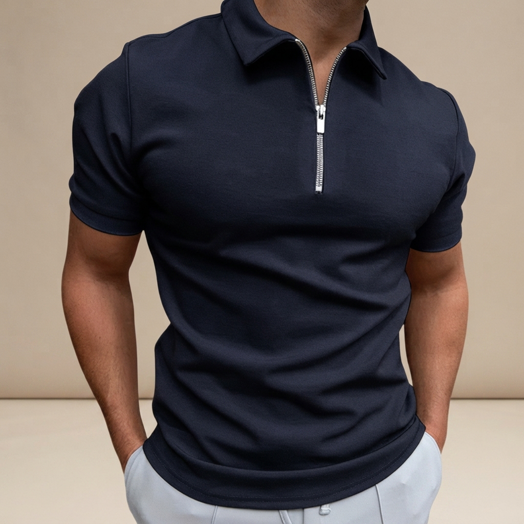 Kesean - Freizeit-Poloshirt mit Halbreißverschluss