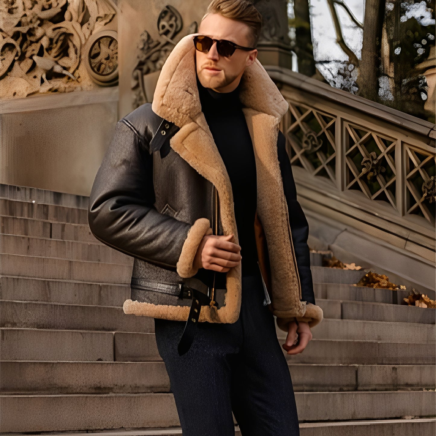 Leandro – Robuste Lederjacke für Herren