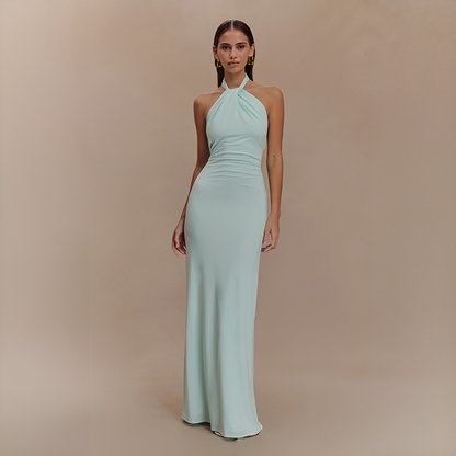 Jianna - Elegantes Neckholder-Maxikleid