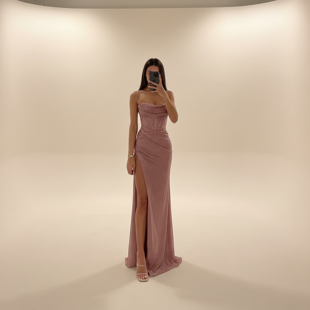 Monique - Modisches Schlitz-Maxikleid