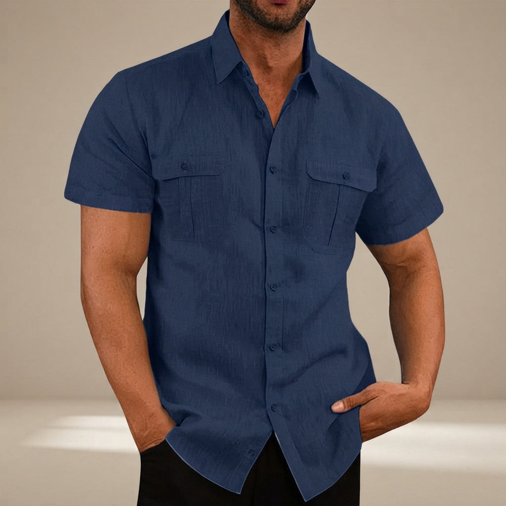 Lewys - Komfortables Button-Down-Poloshirt
