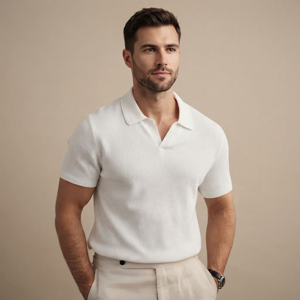 Kenzie - Lässiges Waffel-Polo-Shirt