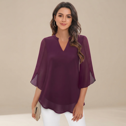 Arsine - Schicke, locker geschnittene Bluse mit V-Ausschnitt