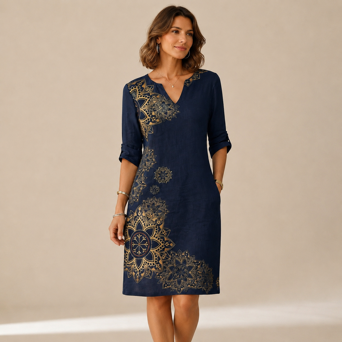 Ninna - Schickes und anschmiegsames Kleid mit V-Ausschnitt