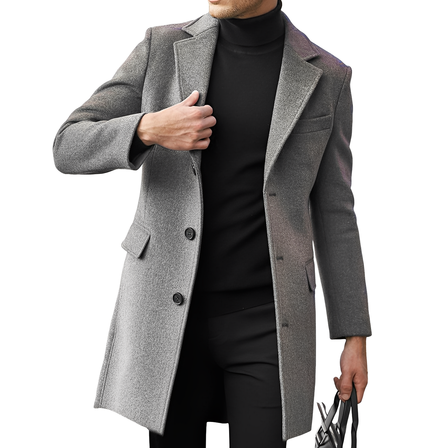 Robert - Eleganter, warmer Wollmantel für Herren
