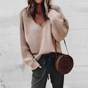 Ariella - Angenehmer, kuscheliger Pullover mit V-Ausschnitt