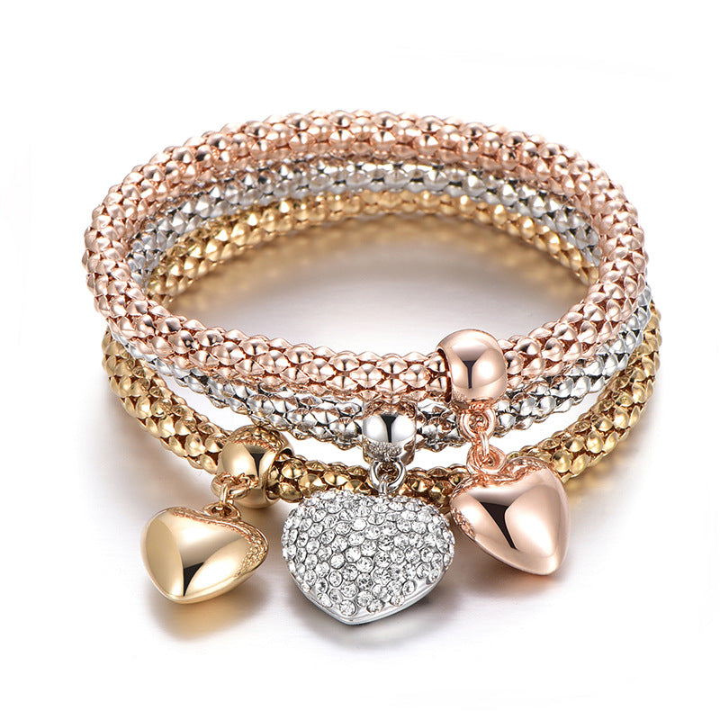 Aria – Metallarmband mit soliden Herzen