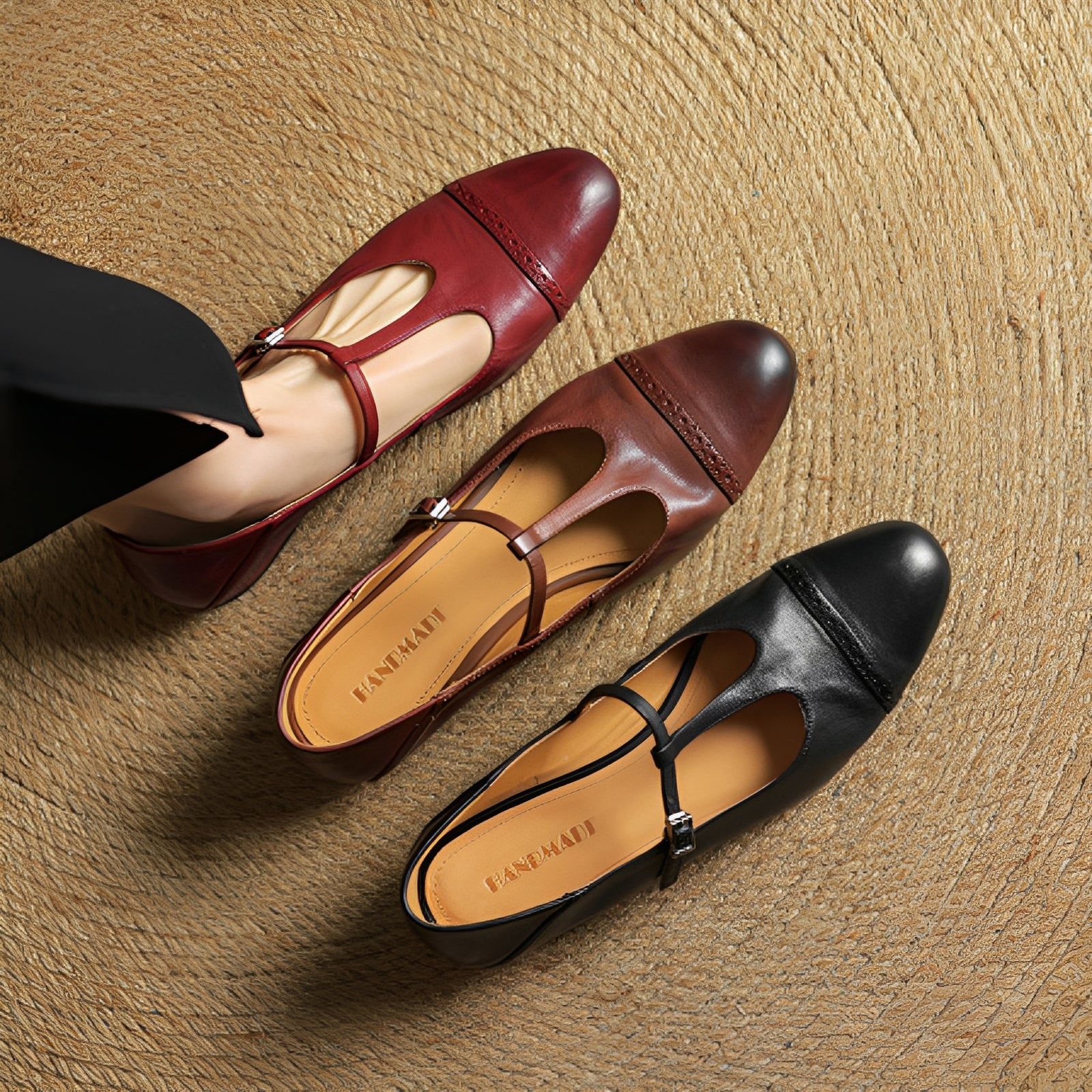 Bella - Moderne Ballerinas mit T-Riemen
