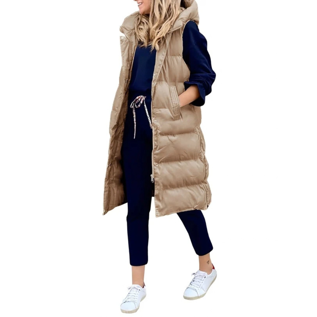 Amilia - Warmer und schicker ärmelloser Mantel